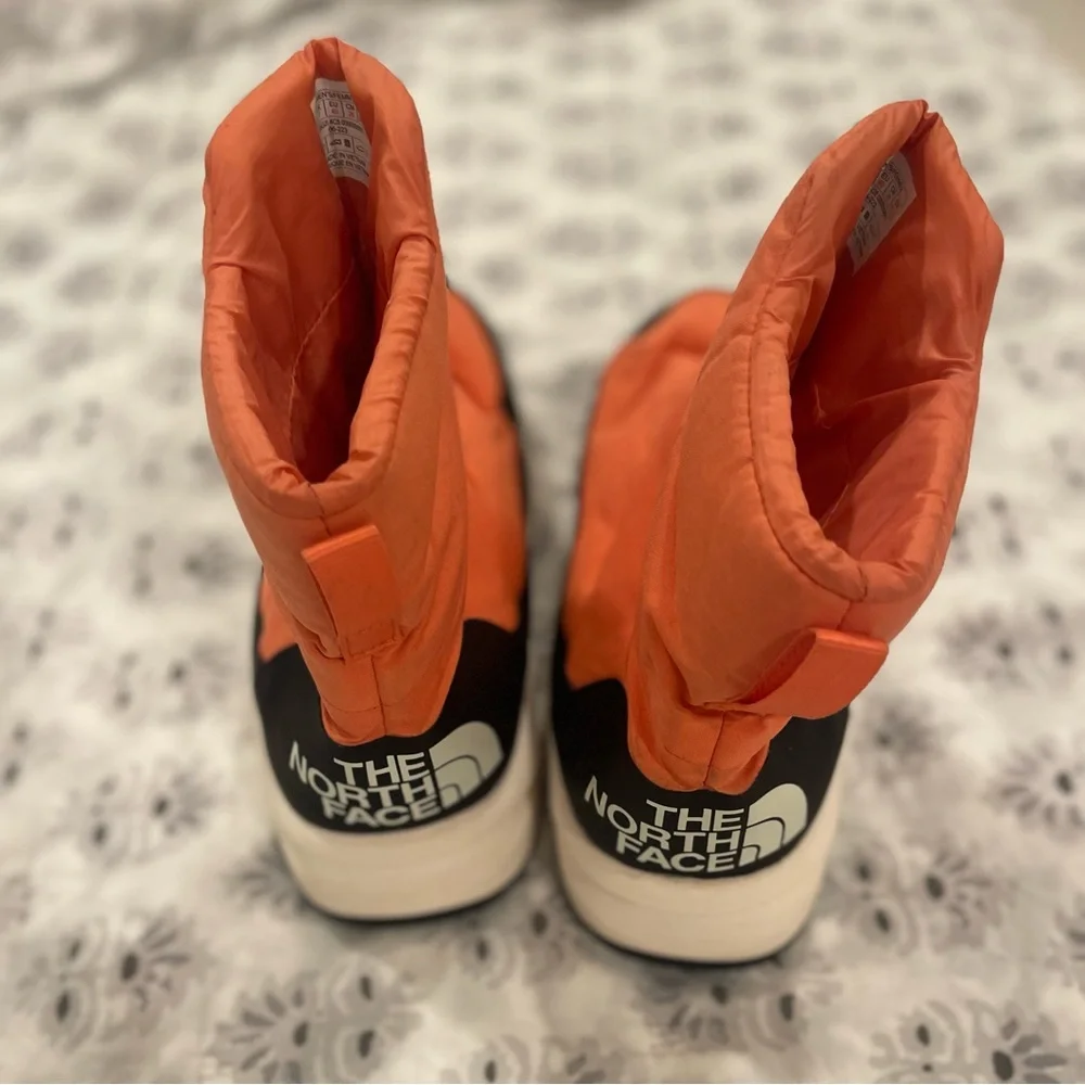 The North Face Nuptse II Waterproof Boots 700-fill Down Insulation Bright Orange